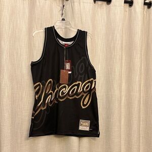 Mitchell & Ness Black and Gold Chicago Bulls jersey